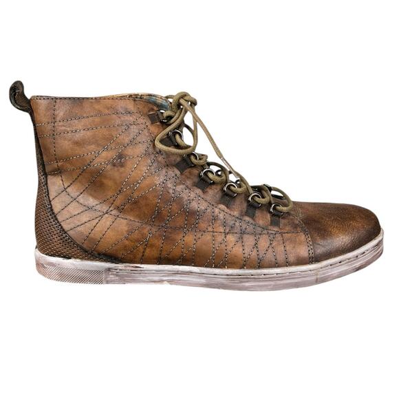 Bed Stu Men’s Raylan Hi Top Distressed Brown Chukka Boot Size US 10.5 - Picture 1 of 11